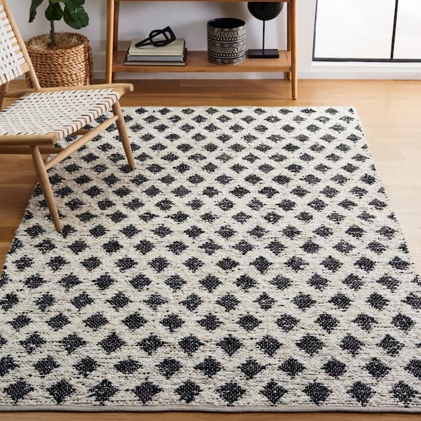 Natura 3 ft. x 5 ft. Beige/Black Diamond Marle Area Rug