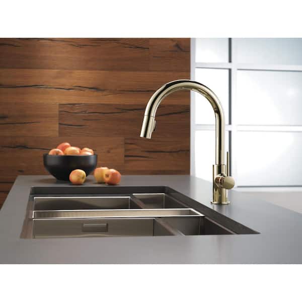 Delta Trinsic Polished Nickel 15.69 in. H Pull Down Sprayer