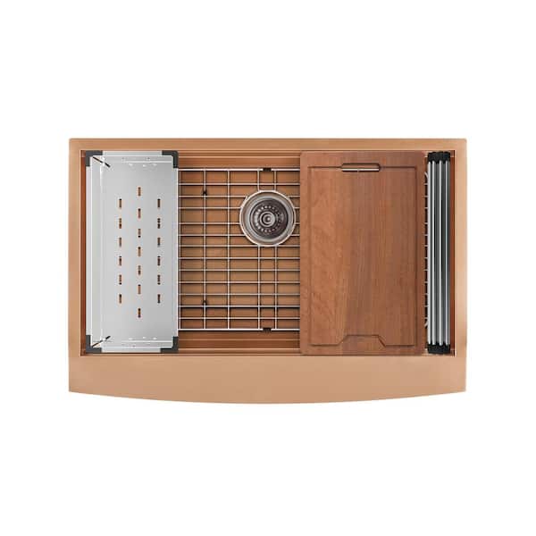 Swiss Madison Tourner Stainless Steel 33 in. Single Bowl Farmhouse