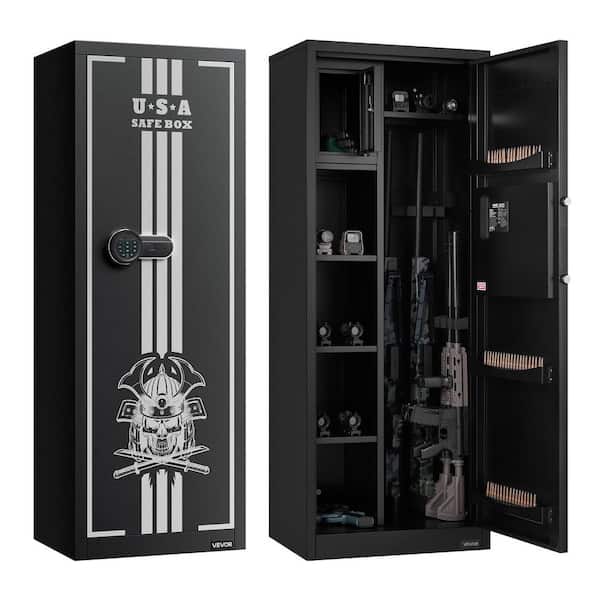 4 Gun Safe, Long Gun Cabinet for Rifles and Pistols, Quick Access Fireproof Rifle Safe with 3 Ammo Slots