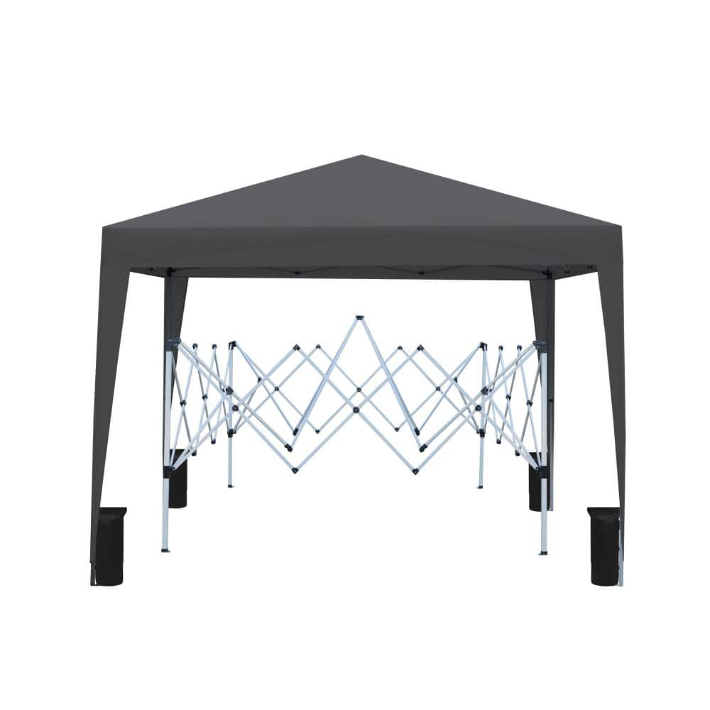 10x10FT Black Pop Up Outdoor Gazebo Canopy Tent Equipped with Window Sidewalls Sand Weight Bags Carry Bag price history on PriceWatchPro