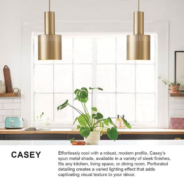 LARK - Casey 1-Light Lacquered Brass Pendant Light