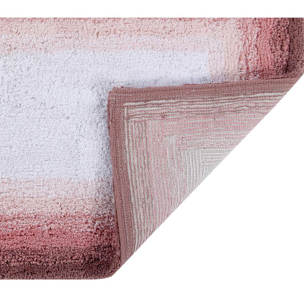 Rose Ombre Cotton U-Shape Contour Bathroom Rug