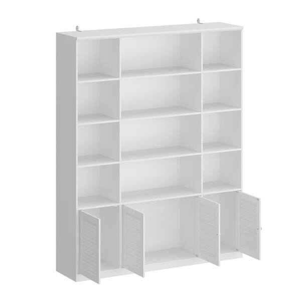 FUFU&GAGA White 78.7 in. H Accent Storage Cabinet, Office Storage