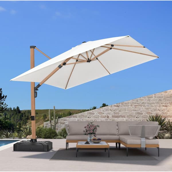 chi wing patio umbrella VEVOR Tiki Umbrella 9ft Thatched Patio Umbrella With Tilt 2-tier Hawaiian Style Pp Thatch 8 Metal Ribs Beach Pool Backyard Garden