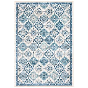 Brentwood Navy/Gray 4 ft. x 6 ft. Geometric Area Rug
