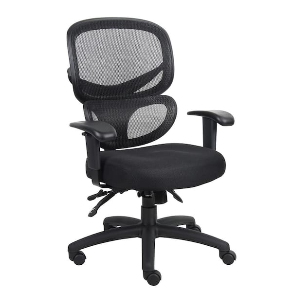 Boss Office Products Multi-Function Mesh Chair in Black 