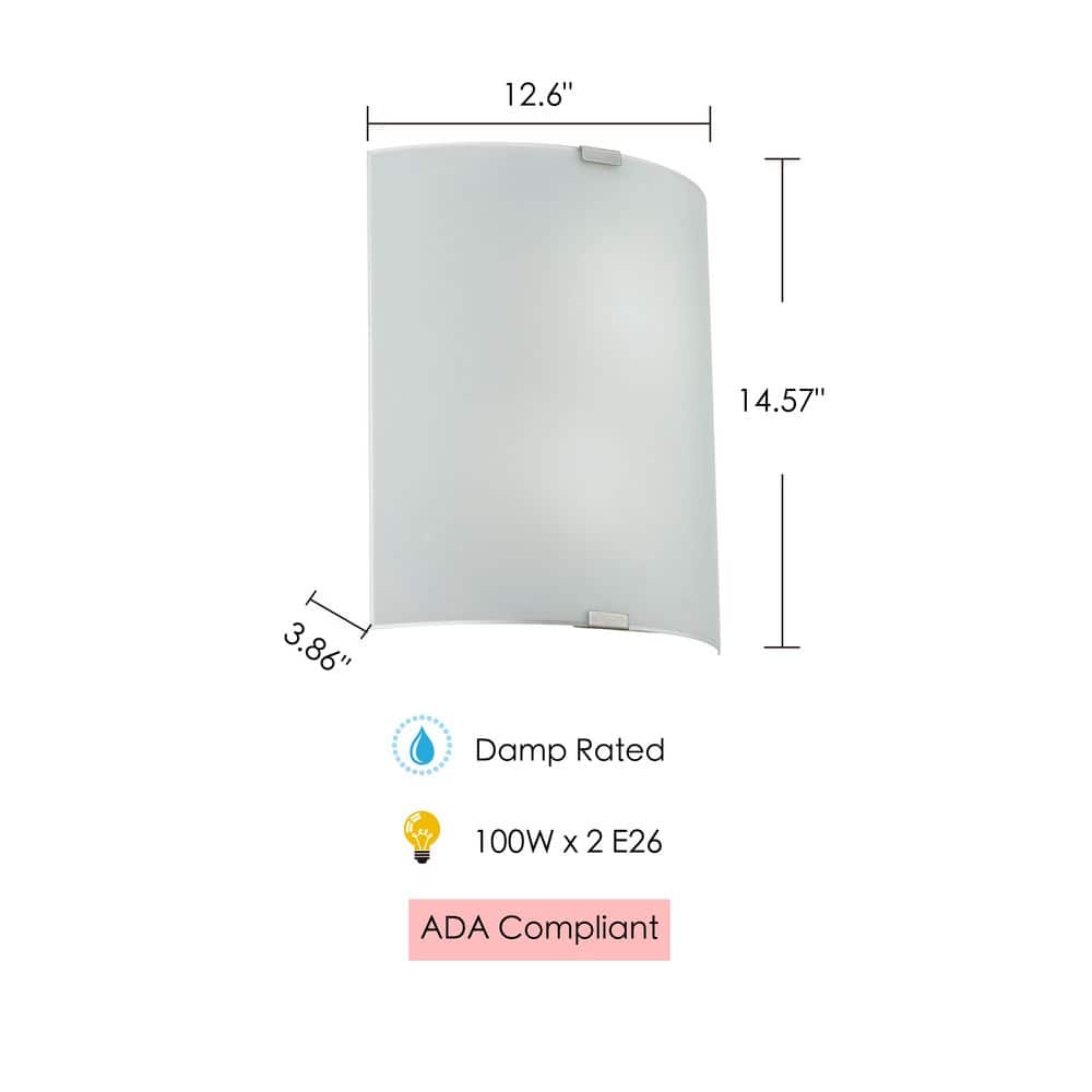 Grafik Chrome and Satin Glass 14.57" Dimmable Wall Sconce