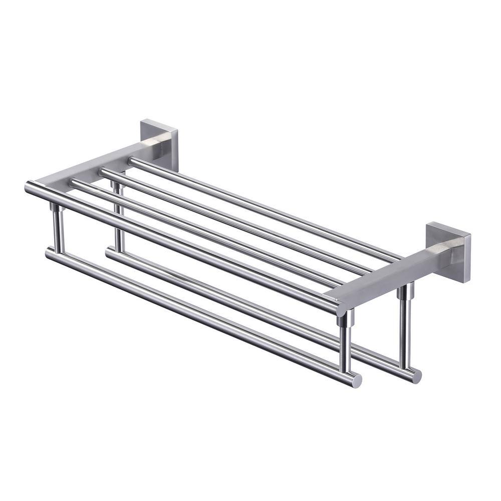 20 Inch Brushed Nickel Stainless Steel Wall Mounted Towel Rack