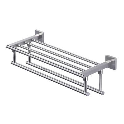 20 in Stainless Steels Wall Mounted Towel Rack in Brushed Nickel