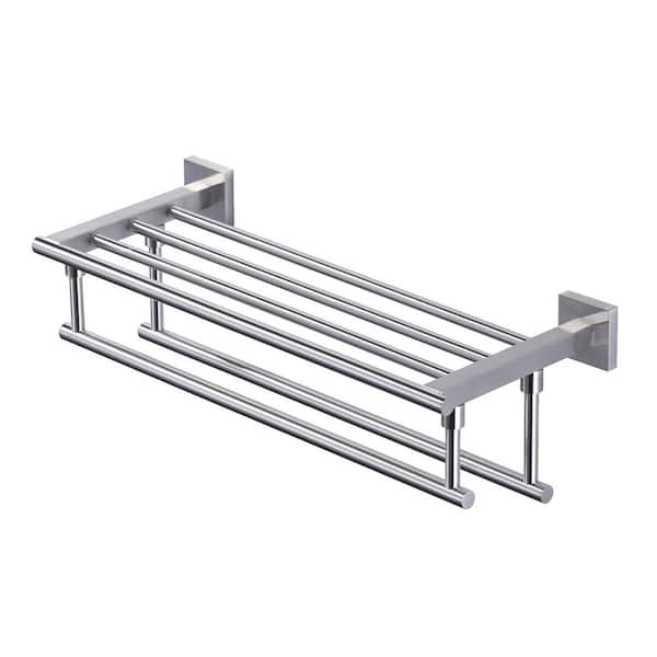 20 in Stainless Steels Wall Mounted Towel Rack in Brushed Nickel