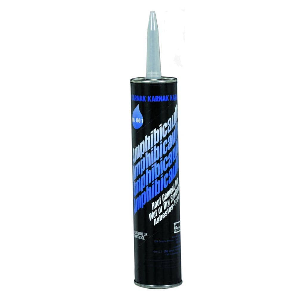 Karnak 10.1 oz. Caulk 160 Amphibicaulk Wet or Dry Roof Cement 160.1