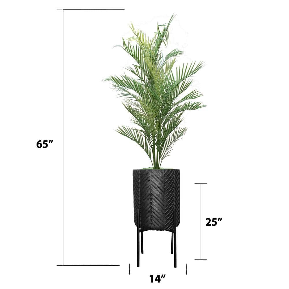 VINTAGE HOME 63 5 In Artificial Palm In Chevron Planter VHX172238   Vintage Home Artificial Trees Vhx172238 64 1000 