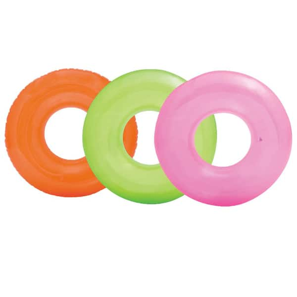 Intex Multi-Colored Pool Beach Tube Raft (24-Pack)