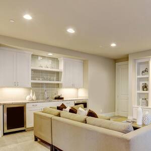 5 in. and 6 in. White Integrated LED Recessed Can Light Trim