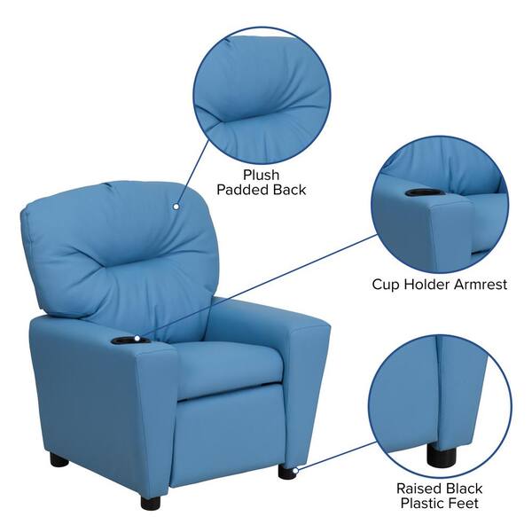 light blue circular recliner