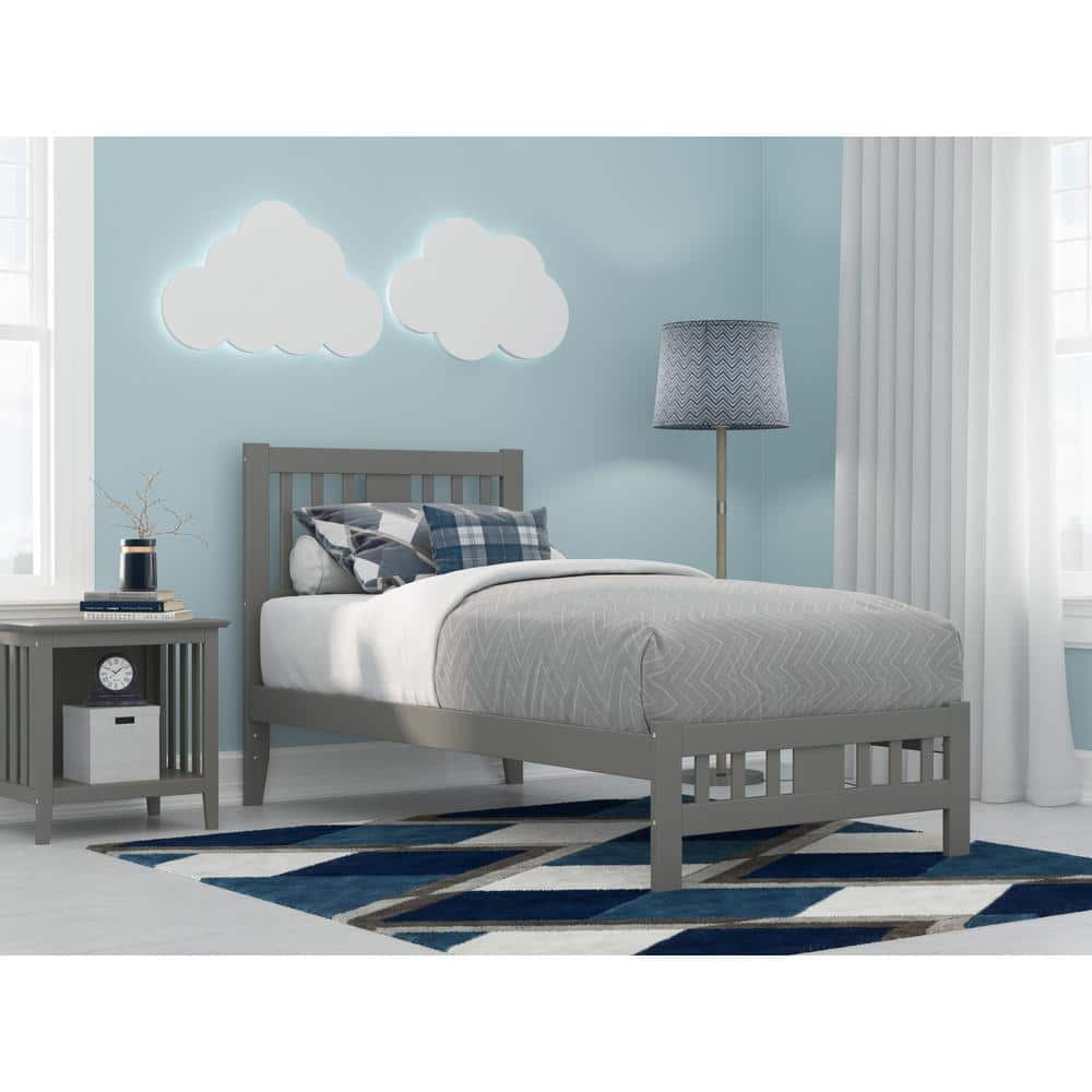 Tahoe Twin Wood Frame Platform Bed with Headboard