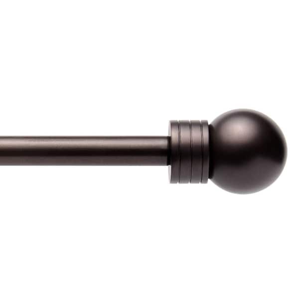 Modern Sphere 36 in. x 72 in. Oil Rubbed Bronze Single Curtain Rod
