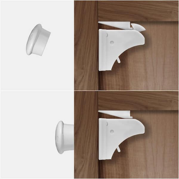 Universal Drawer Locks - Set of 4 - Baby Protection - Plastic - Right Angle  Safety Locks - for Home