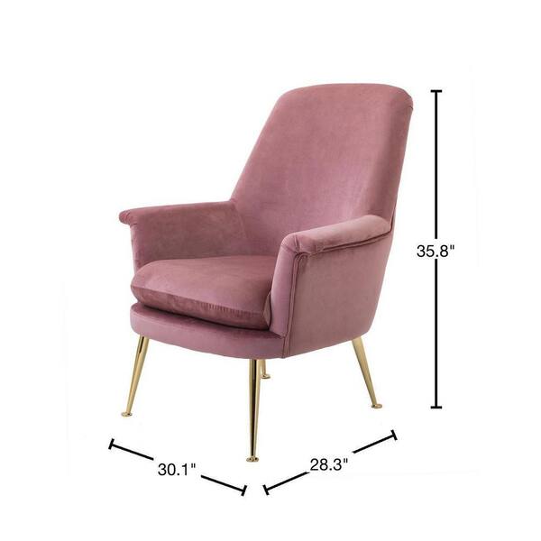 blush chair gold legs