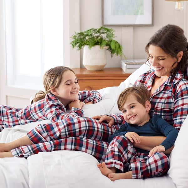 The Company Store Company Cotton Family Flannel Holiday Pup Women's Extra  Small Blue/Multi Pajamas Set 60016 - The Home Depot