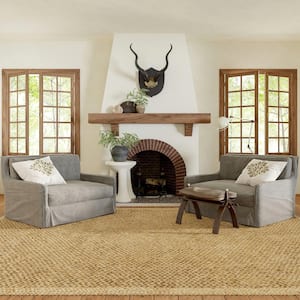 Lauren Liess Willow Bordered Jute Natural 4 ft. x 6 ft. Area Rug