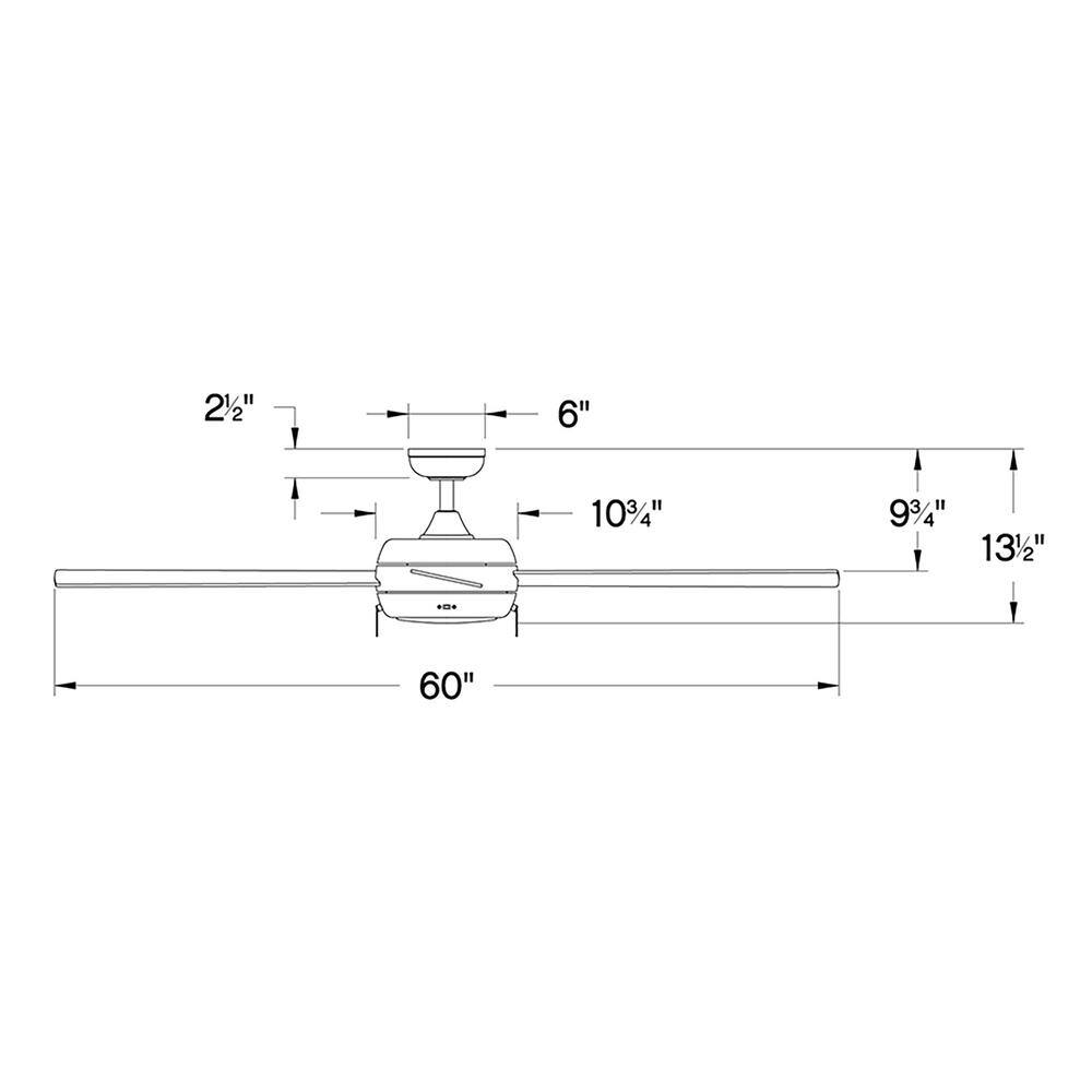 Matte Black 60" LED Ceiling Fan with Walnut Blades