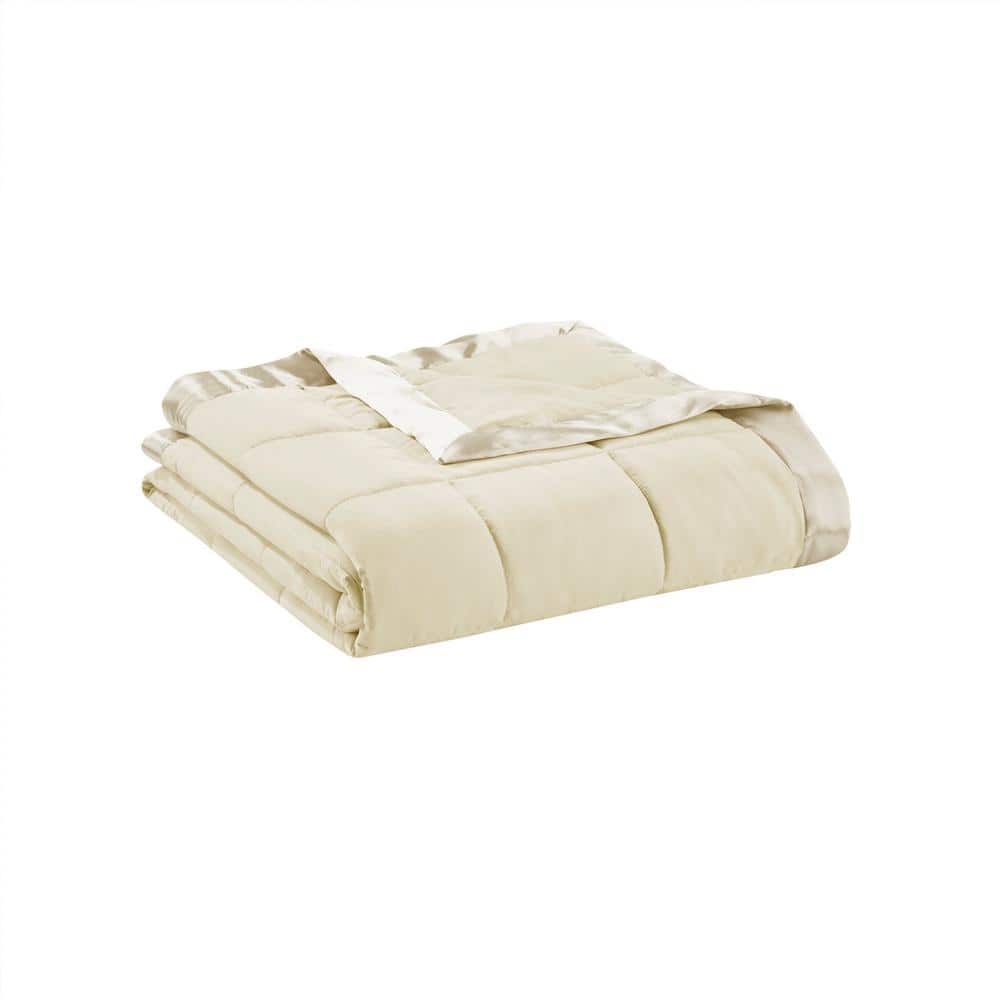 Twin Lightweight Down Alternative Blanket with Satin Trim