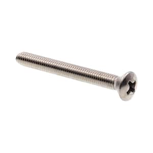 #10-32 x 1-3/4 in. Grade 18-8 Stainless Steel Phillips Drive Oval Head Machine Screws (25-Pack)