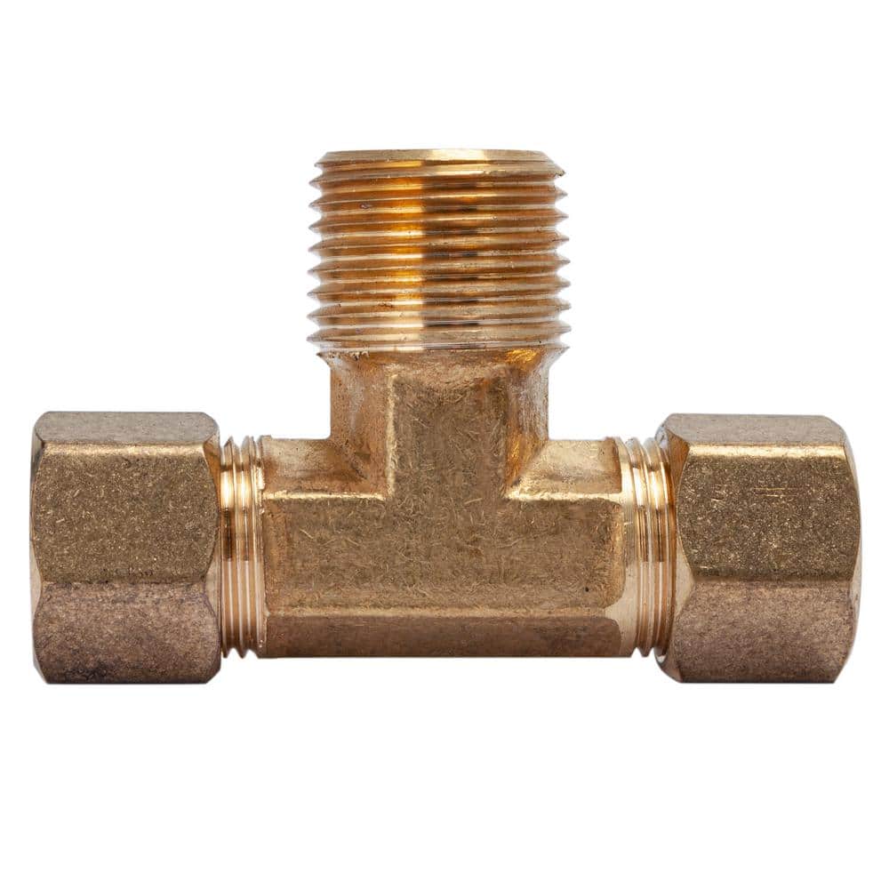 3/8 in. O.D. x 3/8 in. O.D. x 3/8 in. MIP Brass Compression Branch Tee Fitting (5-Pack) price history on PriceWatchPro