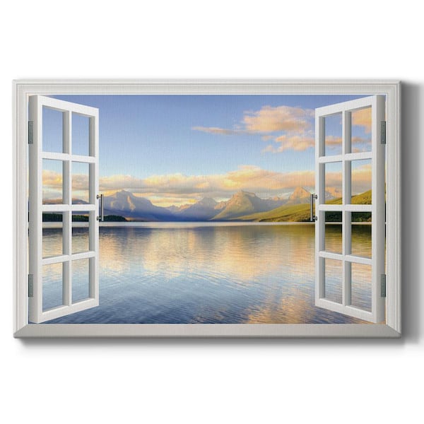 Wexford Home Lake MacDonald 18 in. x 27 in. White Stretched Canvas Wall Art by Wexford Homes