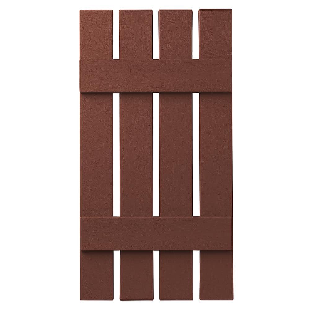 16 in. x 35 in. Polypropylene 4-Board Open Board and Batten Shutters Pair in Red price history on PriceWatchPro