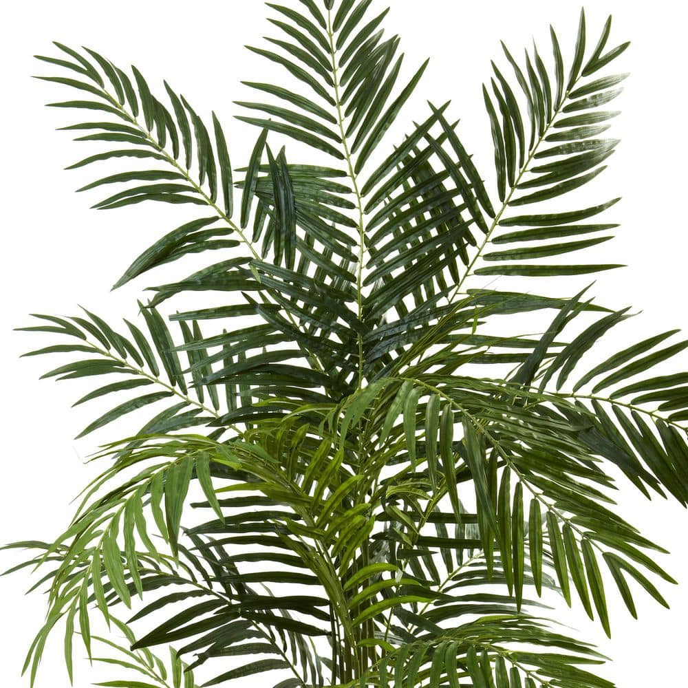 48" Green Plastic Areca Palm Tree in Black Pot