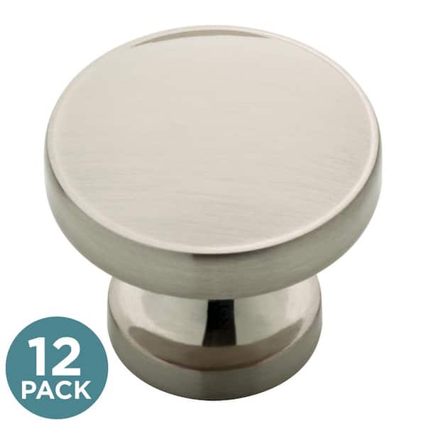 Liberty Phoebe 1-1/3 in. (34 mm) Satin Nickel Cabinet Knob (12-Pack)