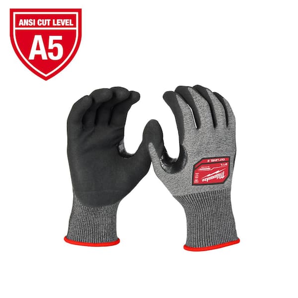 XX-Large High Dexterity Cut 5 Resistant Nitrile Dipped Outdoor and Work Gloves