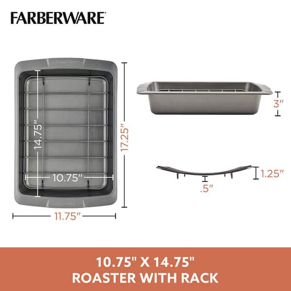 Farberware 12 x 16 Nonstick Roaster with Racks