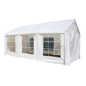 10 ft. x 20 ft. x 8.2 ft. White Roof PVC Carport