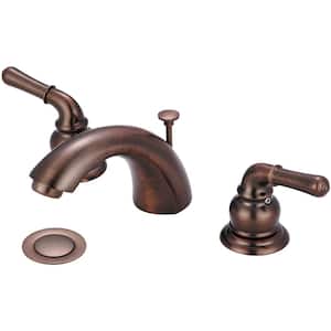 Accent 8 in. Widespread 2-Handle Low-Arc Bathroom Faucet in Oil Rubbed Bronze