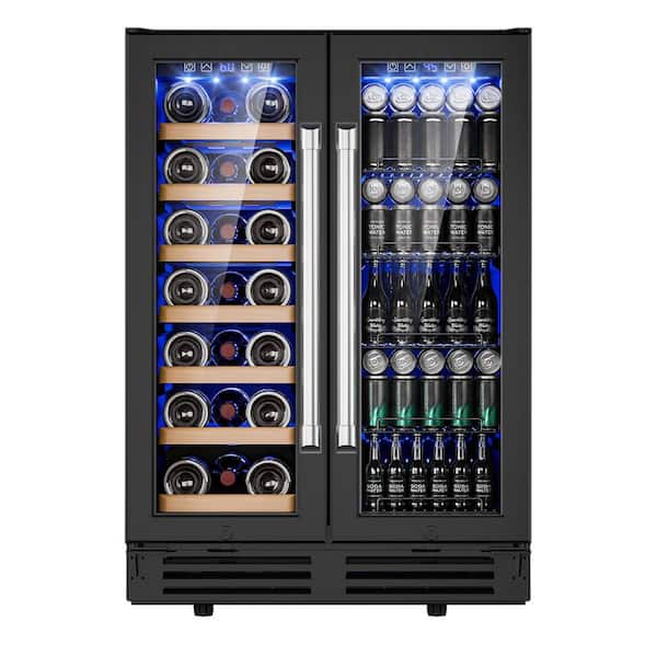 Anlicho 23.4 in. Dual Zone 21-Bottle and 88-Cans Built-in