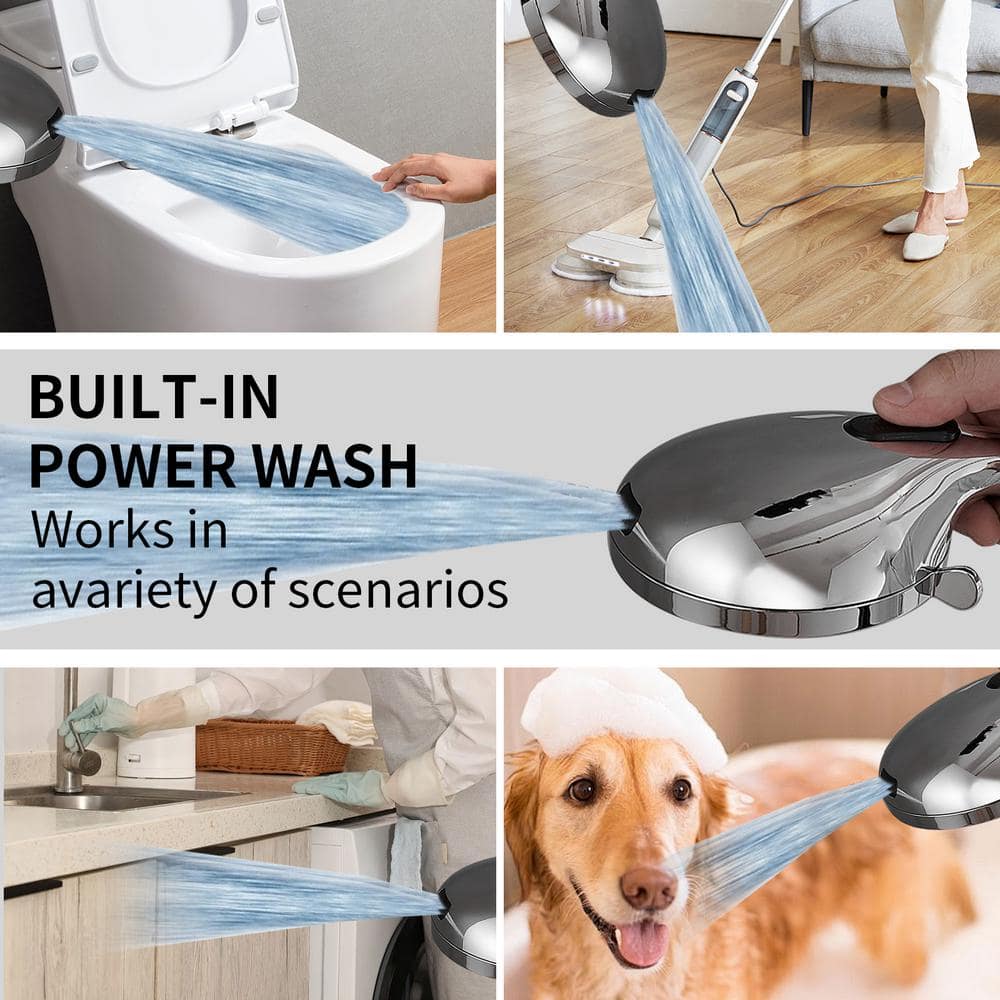 Chrome Dual Head Handheld Shower with Filter and Rain Spray