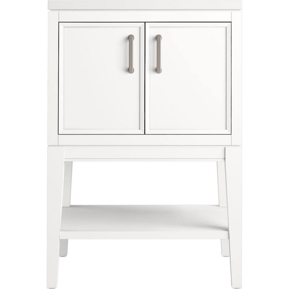 Winnow 24" White Quartz Top Freestanding Single Sink Vanity