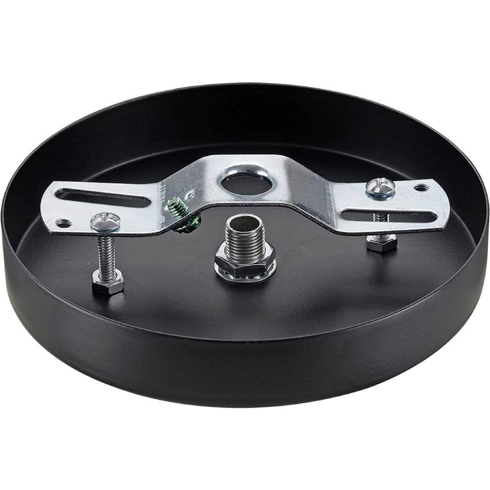 Matte Black Round Metal Chandelier Canopy Kit