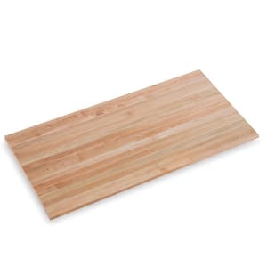 4 ft. L x 30 in. D x 1.75 in. T Finished Maple Solid Wood Butcher Block Countertop With Eased Edge