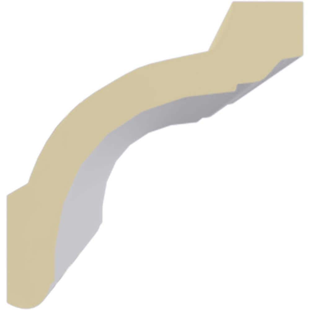 Holmdel White Polyurethane Traditional Crown Moulding 94.5 in