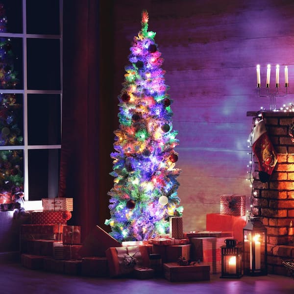 6.5 ft pre lit deals christmas tree multicolor