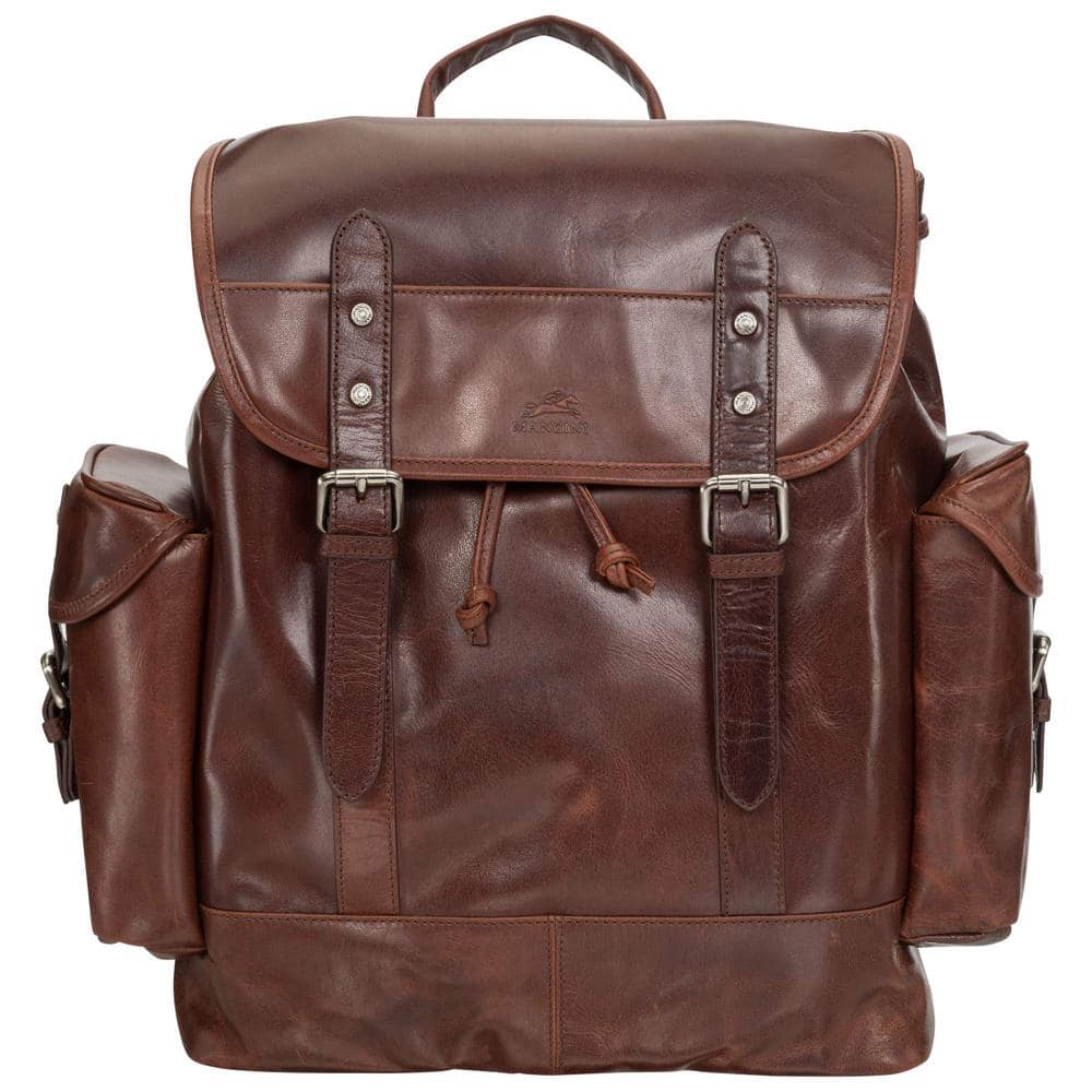 MANCINI Buffalo 16 in. Brown Backpack for 15.6 in. Laptop and