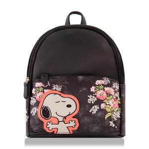 Snoopy 10 in. Black Mini Backpack, Small Bookbag