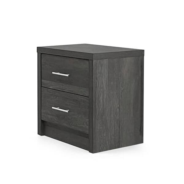 Noble House Alachua 2-Drawer Gray Maple Nightstand 109969 - The 