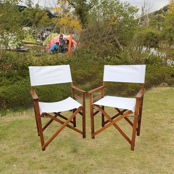 Wood and deals canvas folding chairs