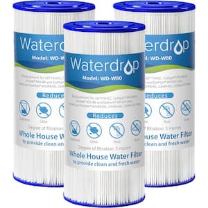 WD-FXHSC-3W50PEHDWhole House Water Filter, Replacement American Plumber, 5 Micron,High Flow Sediment Filters, Pack of 3